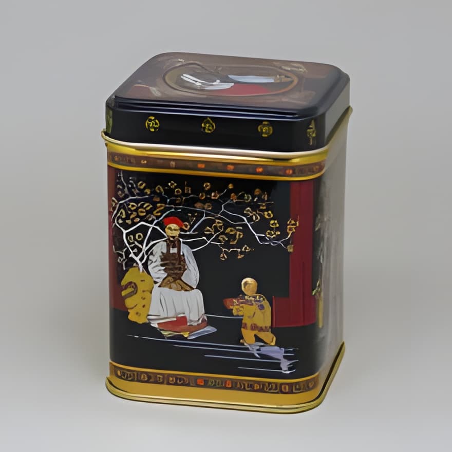 Dóza plechová 50g S "BLACK JAPAN" —